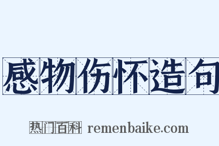 感物伤怀造句是什么意思的图片